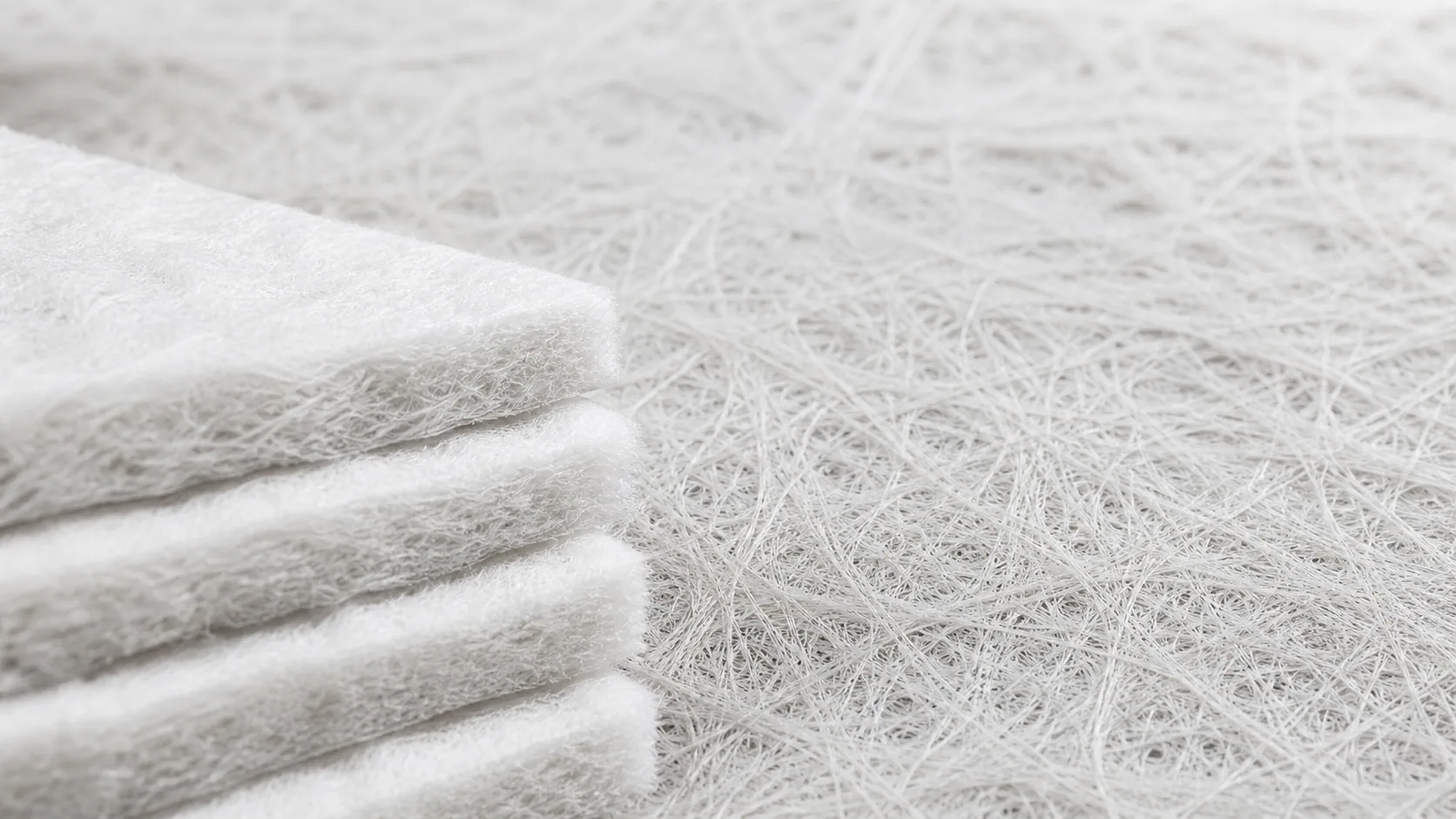 Macro view of the polyester fibre structure