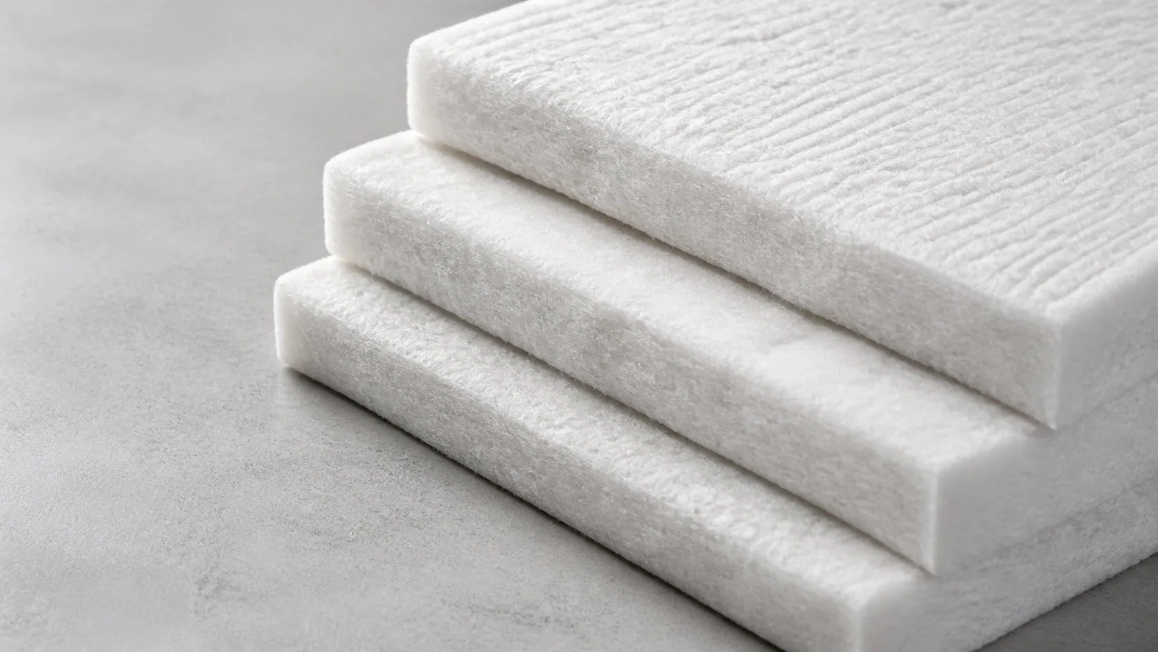 Polyester fiber acoustic insulation for wall and ceiling sound absorption assemblies