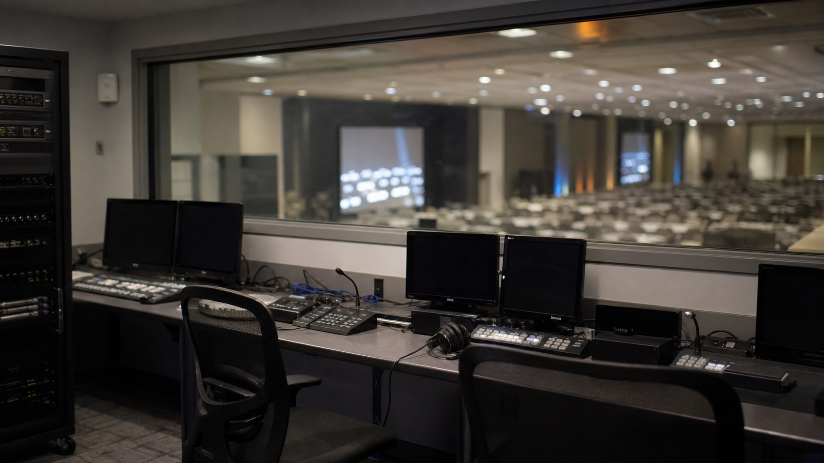 Conference Hall AV control room