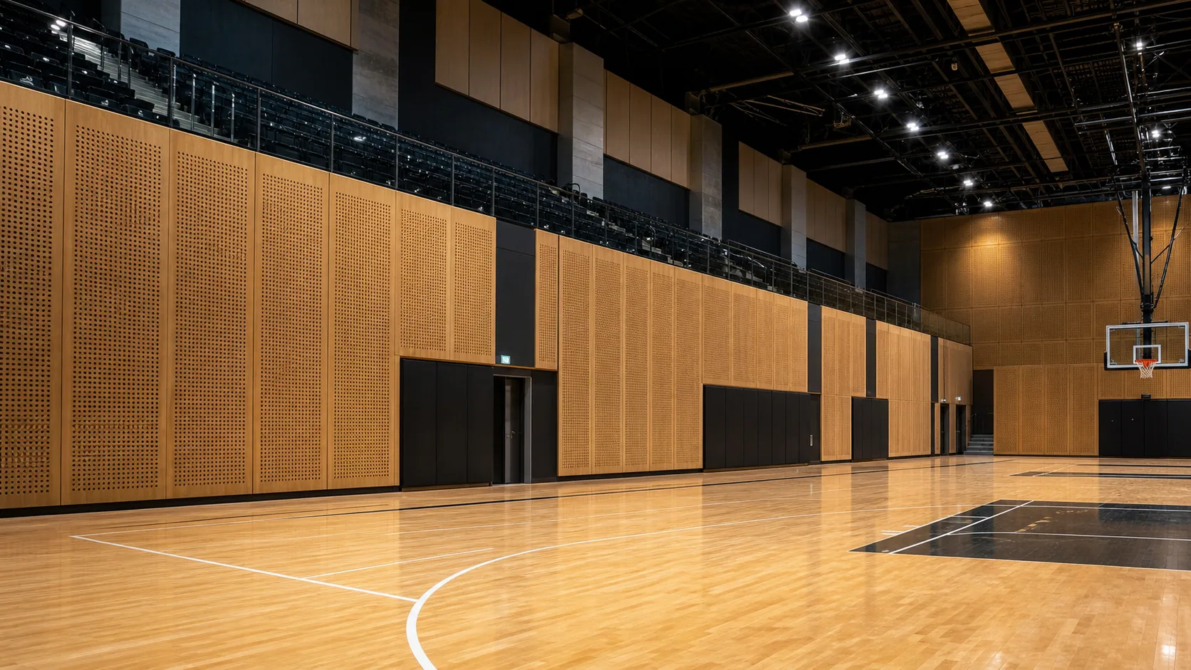 Gym Stadium impact-resistant acoustic wall