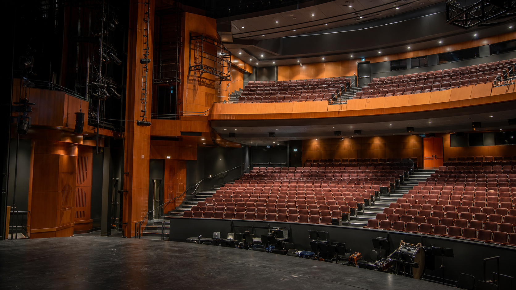 Theatre stage, orchestra pit and auditorium